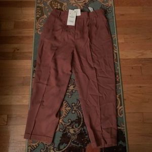 Cropped Cuffed Trousers